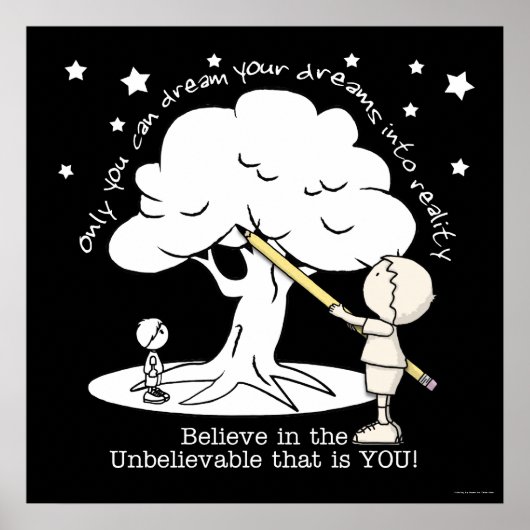 Dream in realiteit-kleine jongen, Big Dreams Logo Poster (Voorkant)