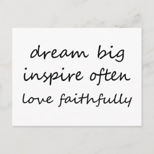 Dream Inspire Love Briefkaart