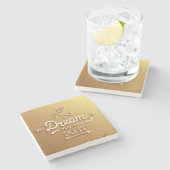 Dream Inspire Motivate Stenen Onderzetter (Zijkant)