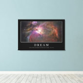Dream: Inspirerend prijsopgave Canvas Afdruk (Insitu (Houten vloer))
