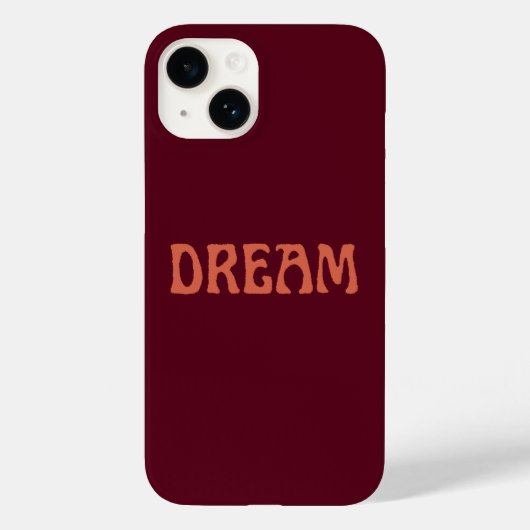 Dream iPhone Case in Bourgondië en Sinaasappel (Achterkant)