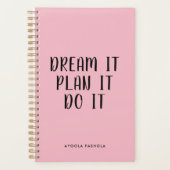 Dream It Plan It Do It Typographic Motivational (Devant)