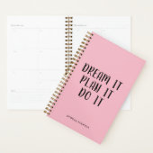 Dream It Plan It Do It Typographic Motivational (Devant avec enveloppe)