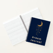 Dream Journal - Celestial Moon en Hanging Stars Notitieboek (Binnen)