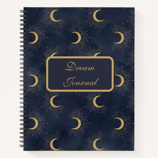Dream Journal - Fun en Modern Celestial Moon Notitieboek (Voorkant)