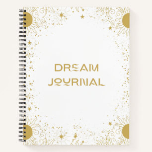 Dream Journal - Gold en White Sun en sterren Notitieboek