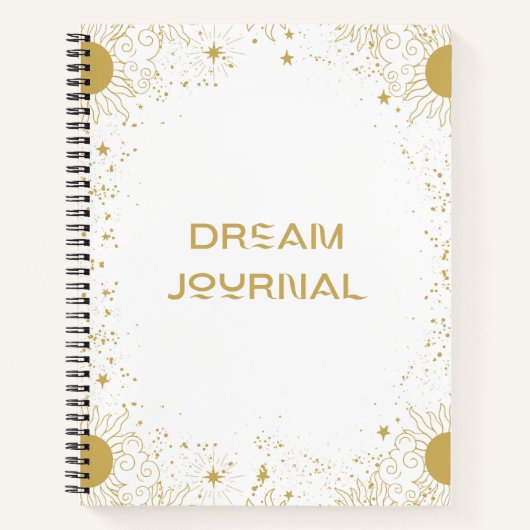 Dream Journal - Gold et White Sun et Stars (Devant)
