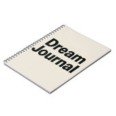 Dream Journal - Gras Police Inspirational Design (Côté gauche)
