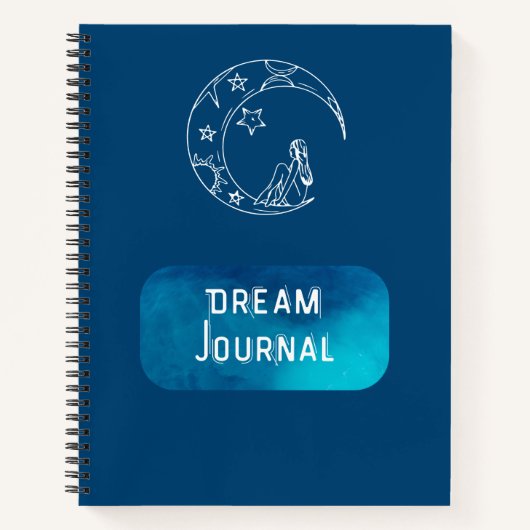 Dream Journal - Hand Drawn Moon met sterren Notitieboek (Voorkant)