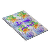 Dream Journal Iris Pattern Floral Flowers Notitieb Notitieboek (Rechterzijde)