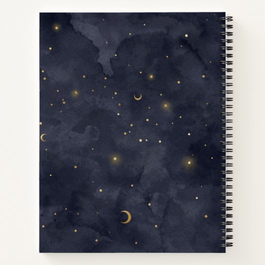 Dream Journal - Lune et étoiles Design céleste (Dos)