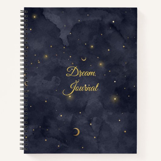 Dream Journal - Lune et étoiles Design céleste (Devant)