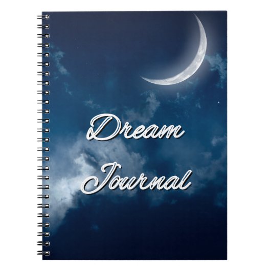 Dream Journal - Sliver Moon Night Sky Journal Notitieboek (Voorkant)