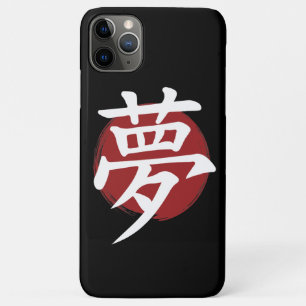 Dream Kanji Symbol Japanse kalligrafie iPhone 11 Pro Max Hoesje