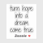 Dream komt echte vinylsticker met aangepaste snede sticker (Vel)