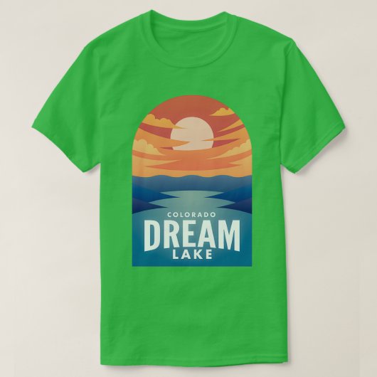 Dream Lake CO Retro Sunset T-shirt (Design voorkant)