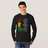 Dream Lead Fight Think Write Build Speak Educate B T-shirt (Voorkant volledig)