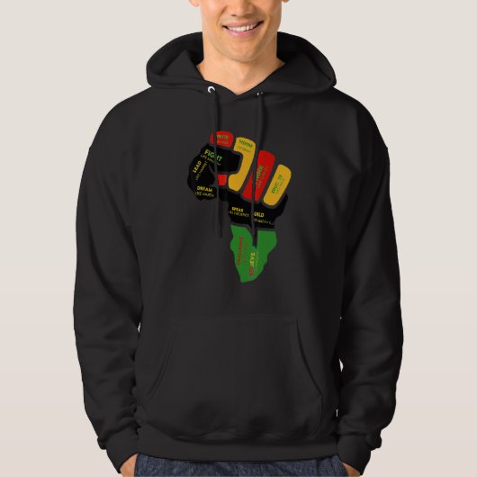 Dream Like Martin First Hand Black History Month P Hoodie (Voorkant)