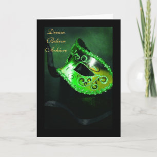 Dream Masquerade Groene Afstuderen Kaart