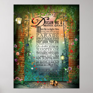 DREAM ME A MARDI GRAS POSTER