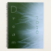 "Dream" met Wispy Dandelion Fluff Achtergrond Planner (Voorkant)