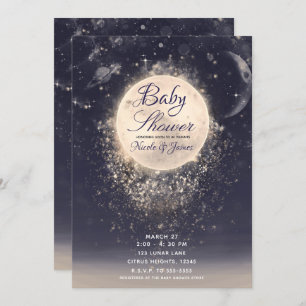 Dream Moon Magic Cosmic Sparkles Baby shower Kaart