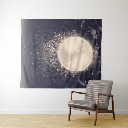 Dream Moon Magic Cosmic Sparkles Wandkleed (In Situ (horizontaal))