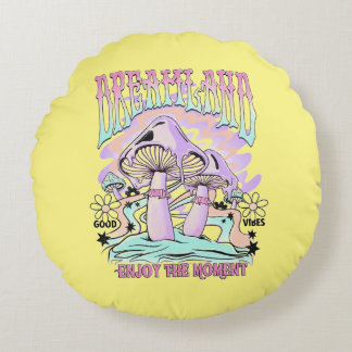 Dream Mushroom, Psychedelic Mushroom Rond Kussen