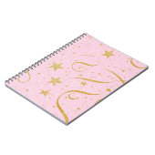 Dream Notes – Pink & Gold Star Notitieboek (Linkerzijde)
