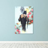 Dream of Rozen - omcirkeld Canvas Afdruk (Insitu (Houten vloer))