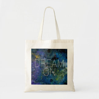 Dream op kosmische prijsopgave tote bag