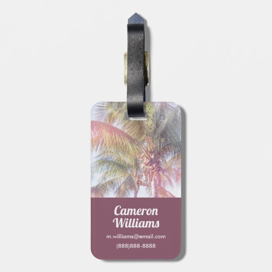 Dream Palm Tree Bagagelabel (Achterkant verticaal)