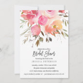 Dream Pink Chic Flower Wedding Vrijgezellenfeest p Kaart (Voorkant)