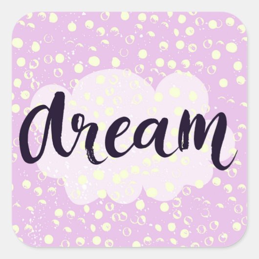 Dream Pink Vierkante Sticker (Voorkant)