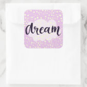 Dream Pink Vierkante Sticker (Tas)