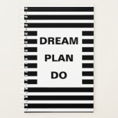 Dream Plan Do Black Stripes Motivational Quote (Devant)