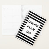 Dream Plan Do Black Stripes Motivational Quote (Devant avec enveloppe)
