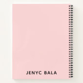 Dream Plan Do Blush Pink Script Design Notitieboek (Achterkant)