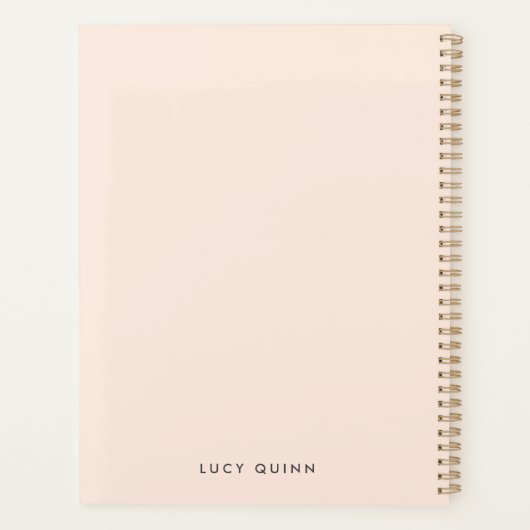 Dream Plan Do | Blush roze, modern, stijlvol scrip Planner (Achterkant)