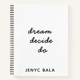 Dream Plan Do Lilac Pastel Design Notitieboek