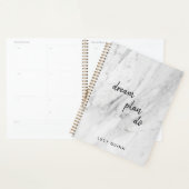 Dream Plan Do | Marbre blanc Design moderne Script (Devant avec enveloppe)