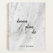 Dream Plan Do | Marbre blanc Design moderne Script (Devant)