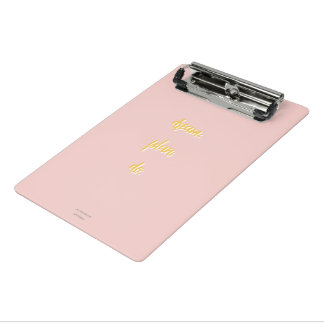 Dream Plan Do Small Clipboard pink golden Mini Klembord