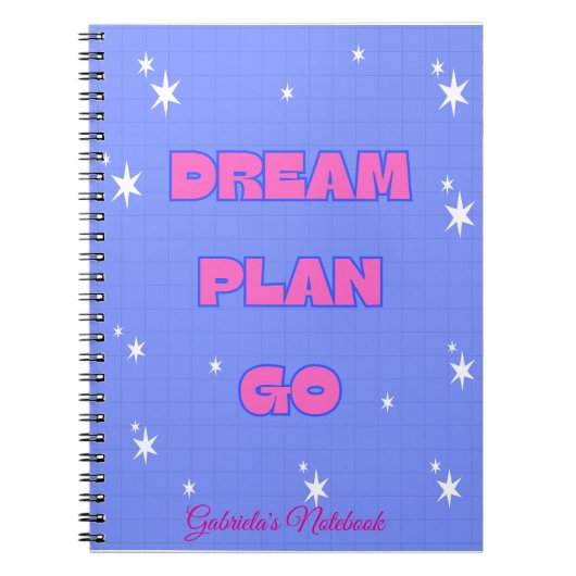 Dream. Plan. Go. – Motivational Notebook Notitieboek (Voorkant)