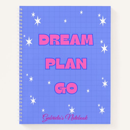 Dream. Plan. Go. – Motivational Notebook Notitieboek (Voorkant)