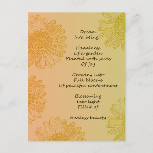 Dream Poem Briefkaart (Voorkant)