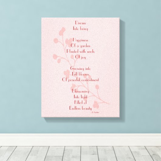 Dream Poem Canvas Afdruk (Insitu (Houten vloer))