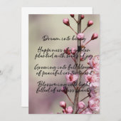 Dream Poem Cherry Blossom Flowers (Voorkant / Achterkant)