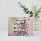 Dream Poem Cherry Blossom Flowers Briefkaart (Staand voorkant)