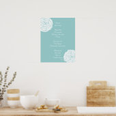 Dream Poem met witte rozen Poster (Keuken)